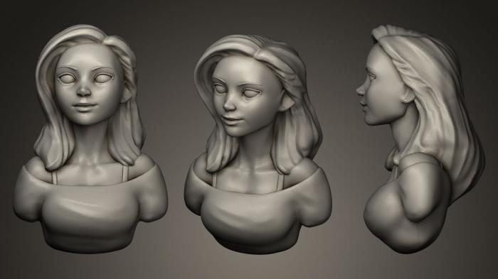 نموذج ثلاثي الأبعاد لآلة CNC تماثيل الفتيات فتاة تورس